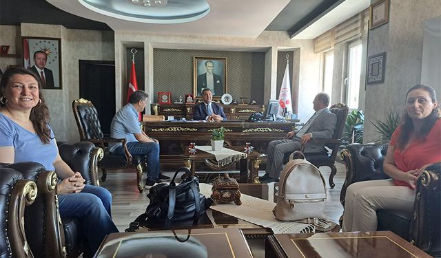 EGD'den Kaymakam Yılmaz'a "hayırlı olsun" ziyareti