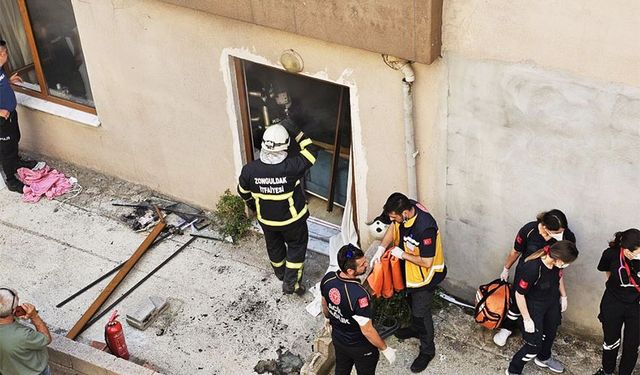 Apartmanda patlama sonrası yangın çıktı!