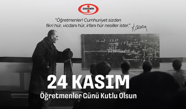 Erdemir, öğretmenleri kutladı