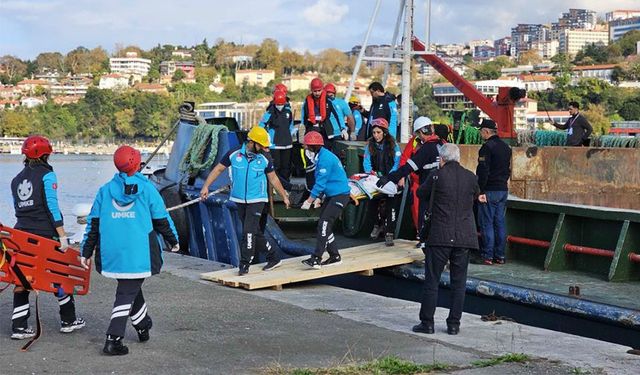 Zonguldak’ta, gemi kazası tatbikatı düzenlendi
