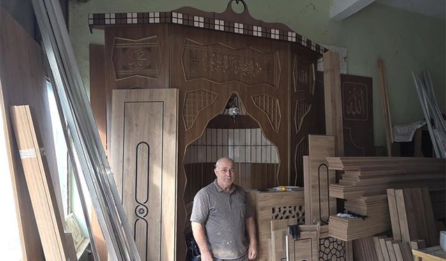 63 camiye mihrap ve minber yaptı