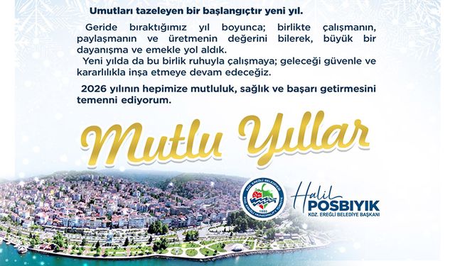 Başkan Posbıyık'tan yeni yıl kutlaması