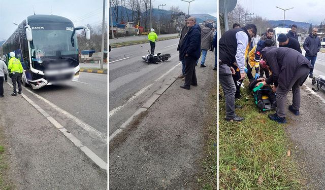 Motosiklet sürücüsü kurtarılamadı!