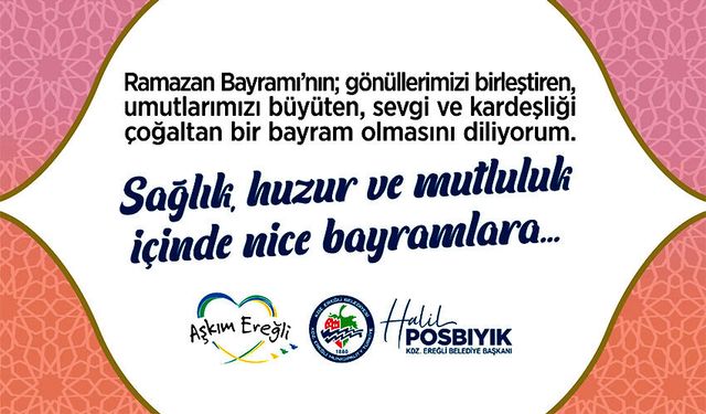 Posbıyık'tan "toplumsal dayanışma" mesajı