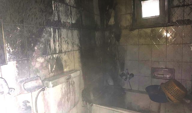 Ereğli'de yangın: Anne ve engelli kızı dumandan etkilendi!