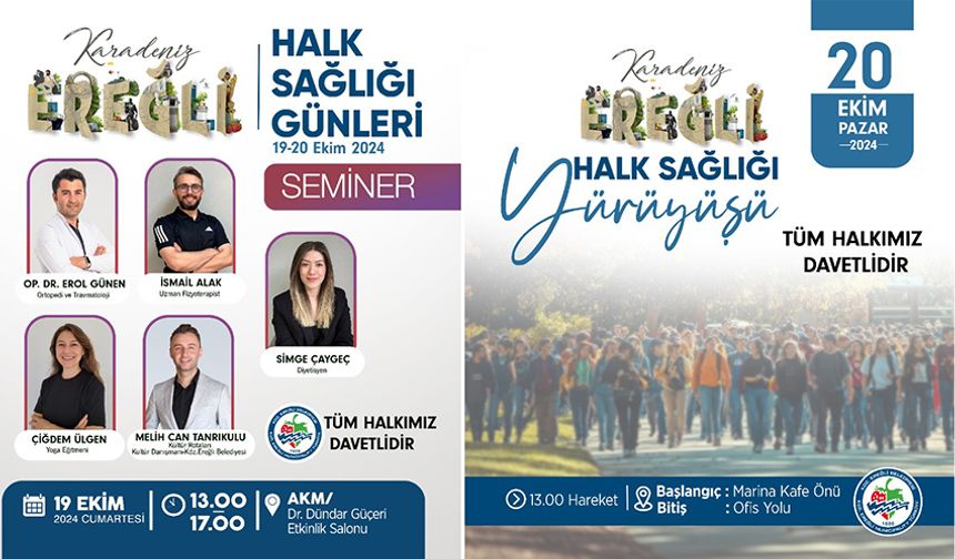 Halk Sağlığı Günleri etkinliklerine davetlisiniz