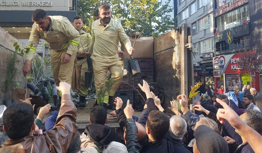 Fidan alabilmek için birbirleriyle yarıştılar!