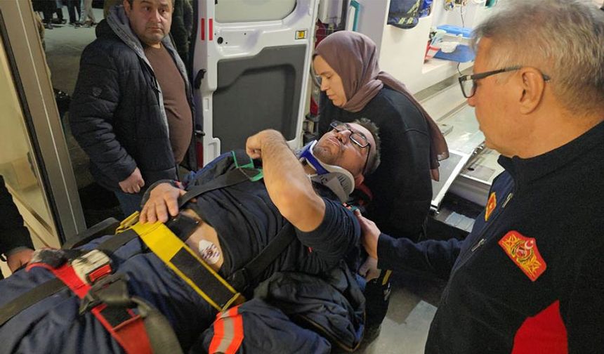 Yangına müdahale eden itfaiye eri yaralandı!
