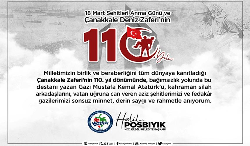 Başkan Posbıyık, şehitlerimizi andı