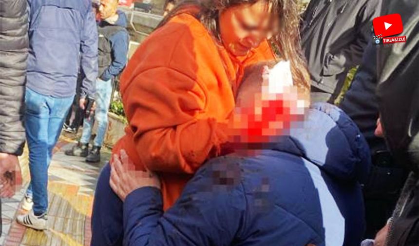 Falçatalı kavga, kameraya yansıdı: 1 yaralı!