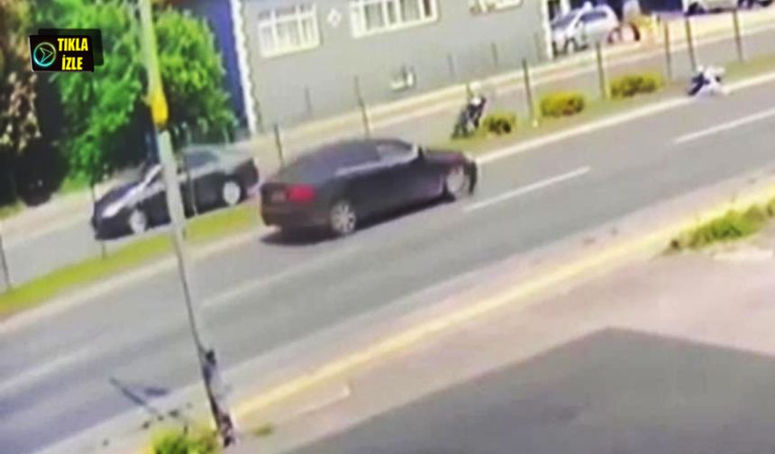 Ereğli'de, motosiklet havada takla attı!
