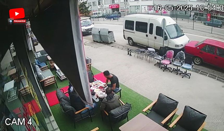 Kaza anı kameraya yansıdı