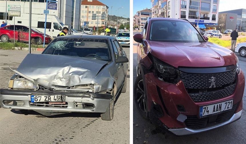 Kavşakta çarpıştılar: 3 yaralı!