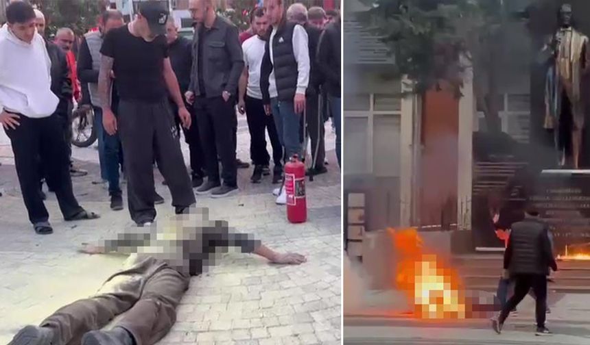 Devrek'te, bir kişi kendini yaktı!