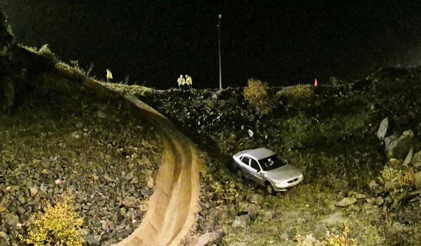 Otomobil, viyadükten uçtu: 1 yaralı!