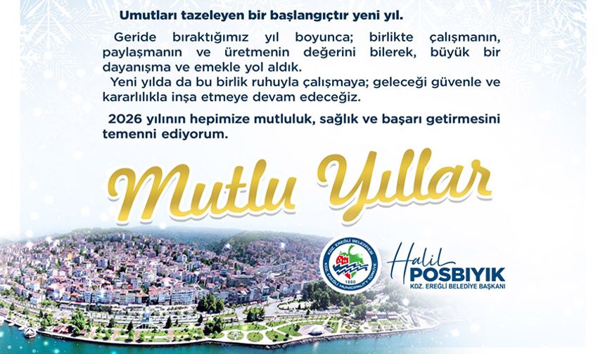Başkan Posbıyık'tan yeni yıl kutlaması
