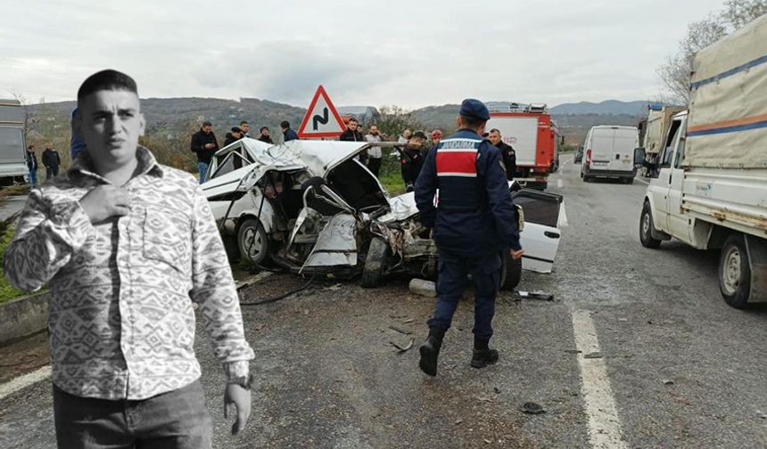 Kamyona çarpan otomobil, hurdaya döndü: 1 ölü!