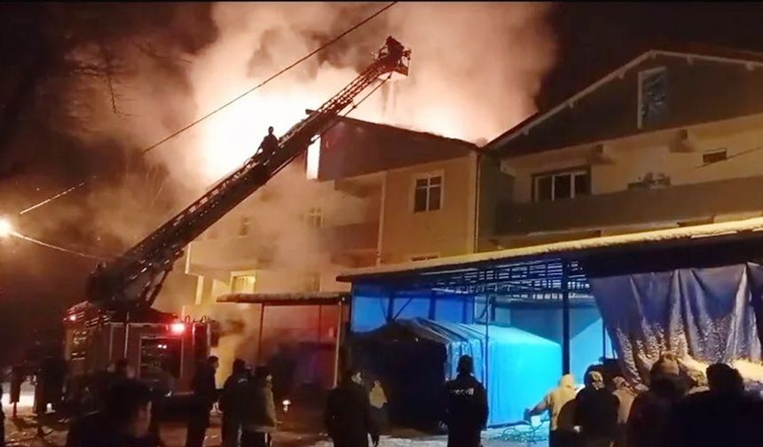 Gökçebey'de korkutan yangın!