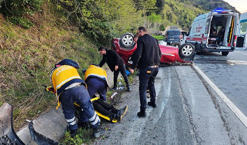 Orman İşletme personeli kaza yaptı: 3 yaralı!