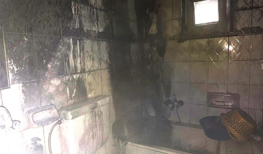 Ereğli'de yangın: Anne ve engelli kızı dumandan etkilendi!