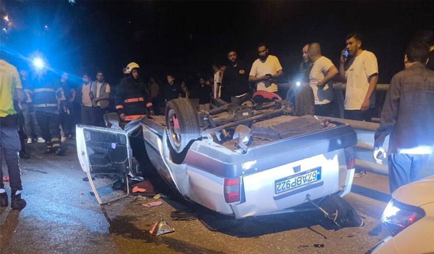 Takla atarak karşı şeride geçti: 1 ağır yaralı!