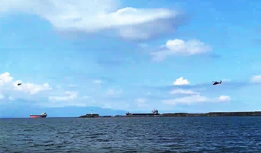 Ereğli'de, savaş helikopterleri ilgi odağı oldu