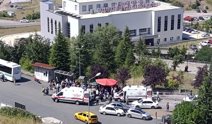 Ereğli'de, otomobil kalabalığa daldı!