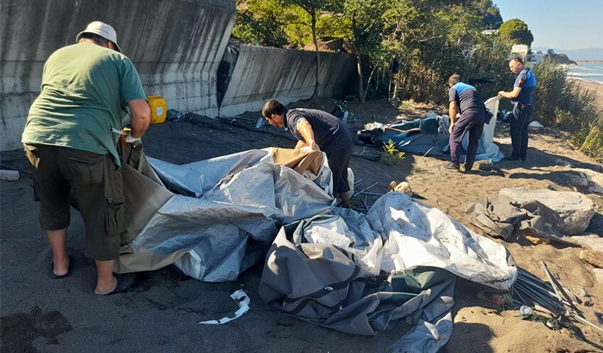 Çadır ve baraka işgalleri kaldırıldı
