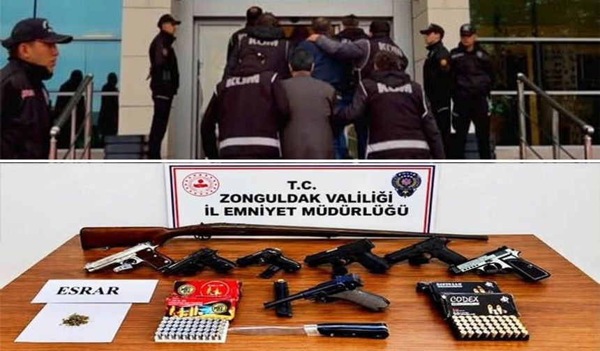 Zonguldak'ta eş zamanlı operasyon!