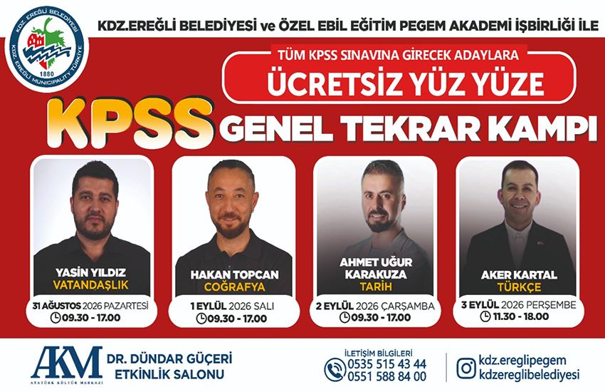 Belediyeden KPSS adaylarına ücretsiz destek